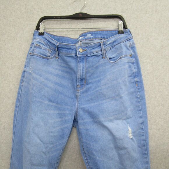 Old Navy Womens 14 Blue Jeans High Rise Rockstar Skinny Casual Preppy - Picture 3 of 13